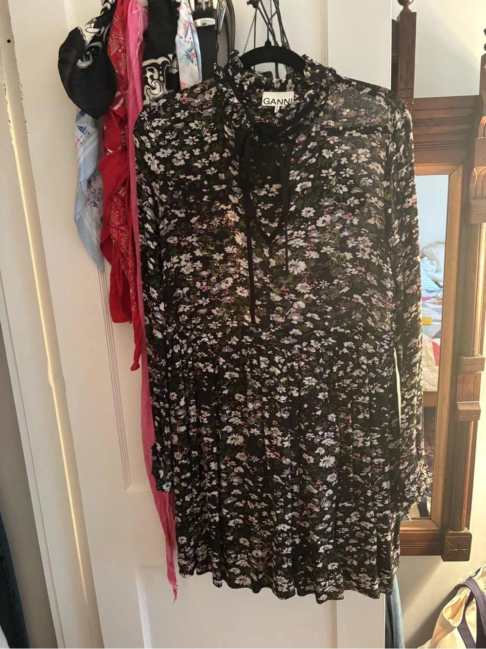 Ganni Semi-Sheer Dress